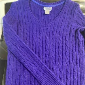 JCP merino blend purple sweater